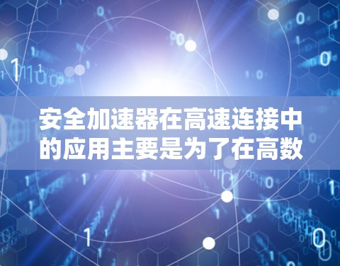 安全加速器在高速连接中的应用主要是为了在高数据传输速度的同时，确保数据的安全性和隐私。以下是对这一概念的详细分析