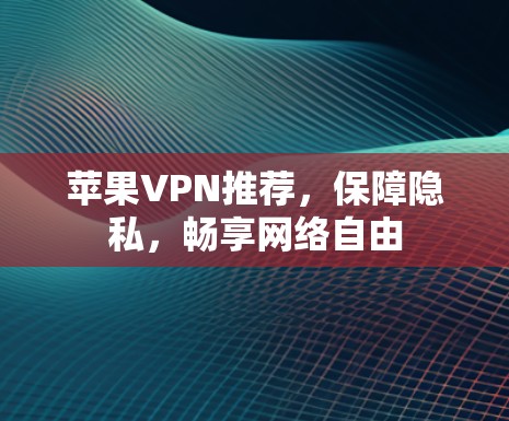 苹果VPN推荐，保障隐私，畅享网络自由
