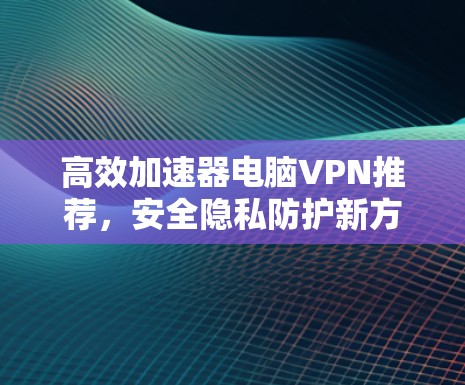 高效加速器电脑VPN推荐，安全隐私防护新方案