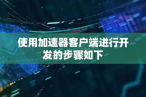 使用加速器客户端进行开发的步骤如下