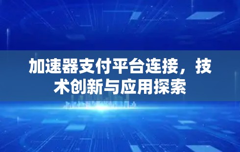 加速器支付平台连接，技术创新与应用探索