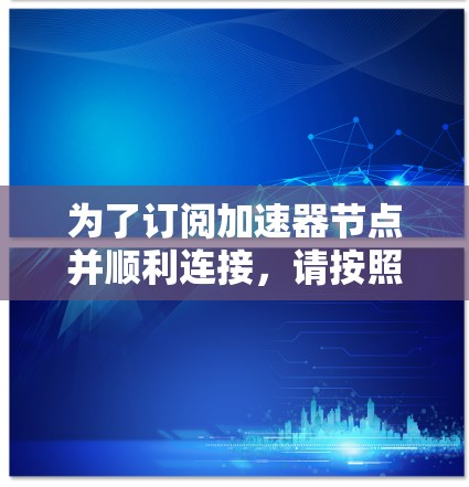 为了订阅加速器节点并顺利连接，请按照以下步骤操作