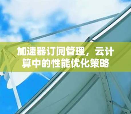 加速器订阅管理，云计算中的性能优化策略