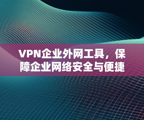 VPN企业外网工具，保障企业网络安全与便捷访问