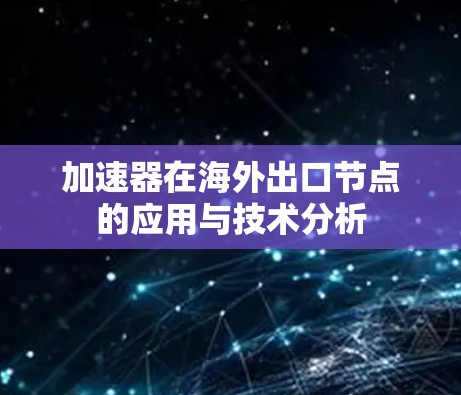加速器在海外出口节点的应用与技术分析
