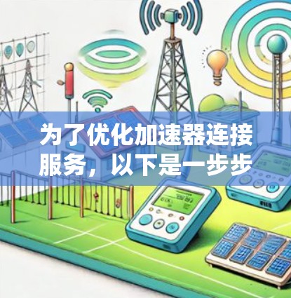 为了优化加速器连接服务，以下是一步步的解决方案，针对延迟、吞吐量、连接超时、安全性、负载均衡、资源消耗、客户端性能、日志监控、性能测试和系统升级等问题