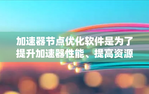 加速器节点优化软件是为了提升加速器性能、提高资源使用效率、确保系统稳定性，并提供良好的用户体验而设计的。以下是该软件的优化重点和考虑因素
