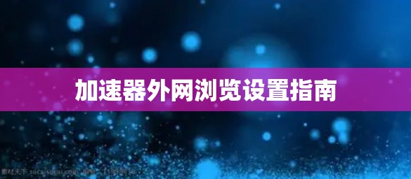 加速器外网浏览设置指南