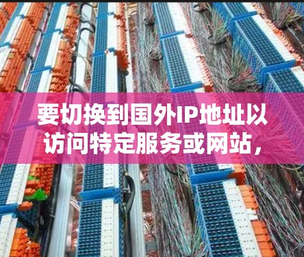 要切换到国外IP地址以访问特定服务或网站，您可以按照以下步骤操作