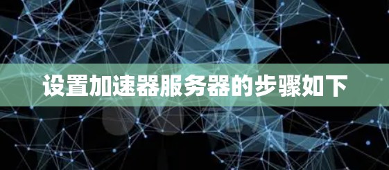 设置加速器服务器的步骤如下