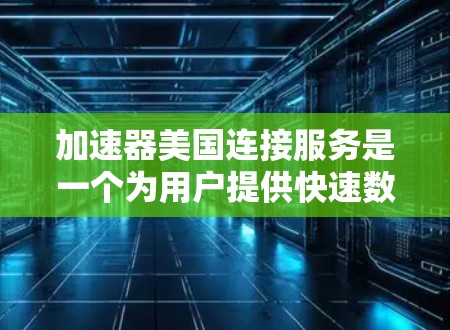 加速器美国连接服务是一个为用户提供快速数据传输和访问的工具，特别适用于在美国地区或需要访问美国资源的用户。以下是对加速器美国连接服务的详细分析