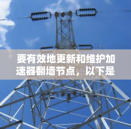要有效地更新和维护加速器翻墙节点，以下是一份分步骤的指南