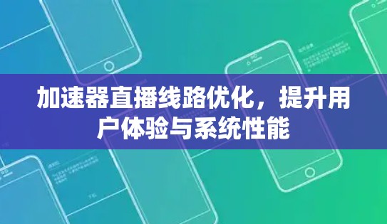 加速器直播线路优化，提升用户体验与系统性能