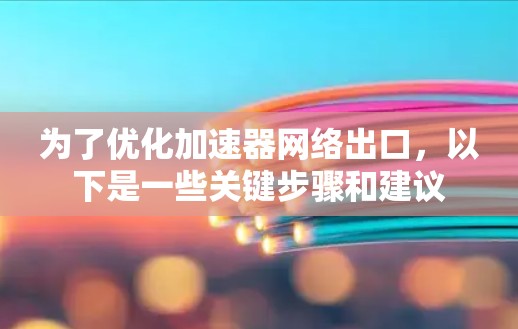 为了优化加速器网络出口，以下是一些关键步骤和建议