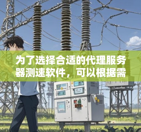 为了选择合适的代理服务器测速软件，可以根据需求和特点进行匹配。以下是详细的建议