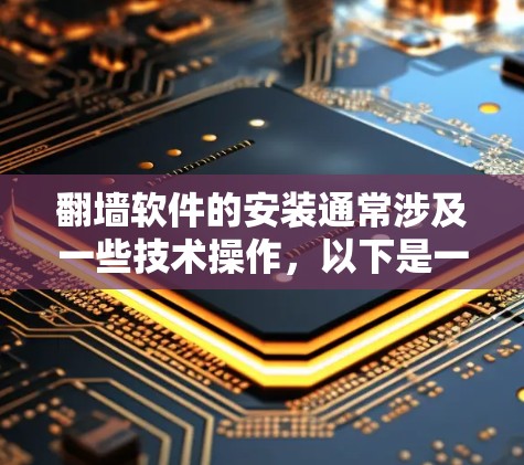 翻墙软件的安装通常涉及一些技术操作，以下是一般步骤，但需要注意的是，翻墙活动可能涉及法律风险，具体操作以用户自行负责